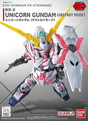 Buy Bandai Gundam SD RX-0 Unicorn Destroy Mode SD EX 005 Standard Model Kit • 12.99£
