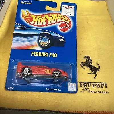 Buy Hot Wheels Ferrari F40 In Red Mint On Long Card • 65£