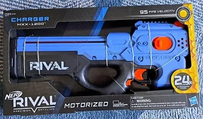 Buy Nerf Rival Charger MXX 1200 Blue Motorised Dart Blaster Bnib 24 X Ammo 95fps • 19.99£
