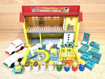 Buy Vintage 1976 Fisher Price Childrens Hospital Playset Used Vgc Lots Accessories • 54.99£