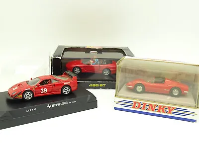 Buy Hot Wheels / Dinky / Detail Cars 1/43 - Lot Of 3 Ferrari 456 GT + F40 LM + 246 • 51.21£