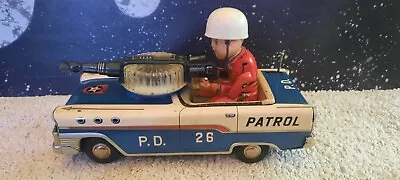 Buy Space Police Car Battery Operated Made In Japan In The 60s • 250£