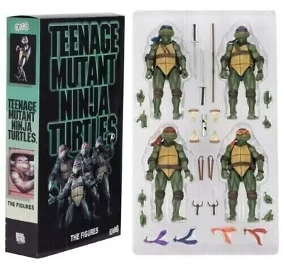 Buy NECA Teenage Mutant Ninja Turtles TMNT SDCC 2018 1990 Movie 4 Pack Rare Edition • 66.55£