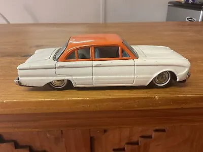 Buy Bandai Japan 1963 Ford Falcon Tin Litho Friction Car White & Orange 8” • 93.55£
