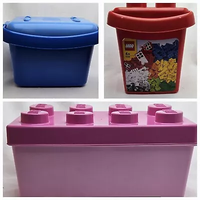 Buy LEGO Medium & Small Size Storage Box Red 2x4 Brick 8 Stud Stackable Empty Boxes  • 19.99£