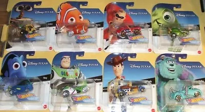 Buy Hot Wheels Disney Pixar Diecast Character Cars  Scale1/64  Official Licenced New • 6.95£