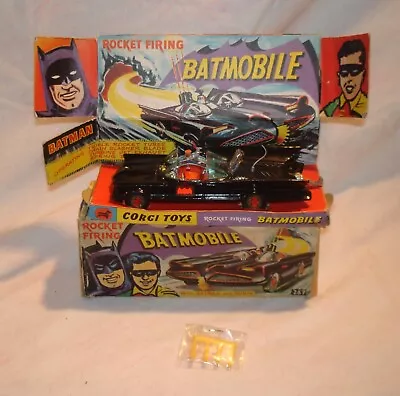 Buy CORGI 267 BATMOBILE Red Hub With Genuine Inner And Outer Box READ Description • 95£