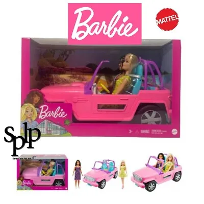 Buy Barbie Box + 3 Year Vehicle With 2 Dolls And A 4x4 Jeep New • 35.11£