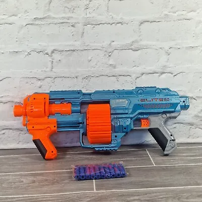 Buy Nerf Elite 2.0 Shockwave Blaster With 10 Darts Blue And Orange Gun • 12.99£