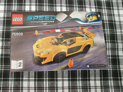 Buy Lego 75909 McLaren P1 Speed Champions Car Building Instruction Manual Only  • 1.90£