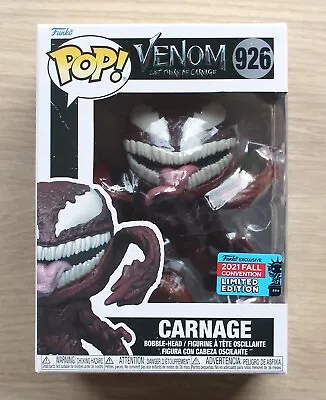 Buy Funko Pop Marvel Venom - Carnage NYCC + Free Protector • 29.99£