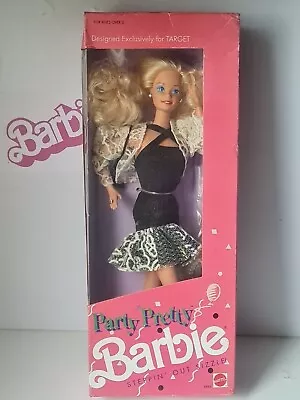 Buy Barbie Mattel Party Pretty 1990 Superstar Doll Doll 5955 Vintage Malaysia Box • 102.78£