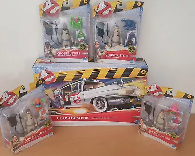 Buy Hasbro Ghostbusters Ecto-1 Miniature Car + 4 New Unopened Figures • 55.54£