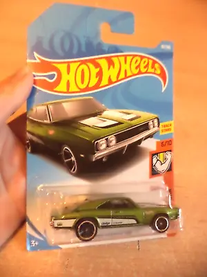 Buy New '69 DODGE CHARGER 500 Hw Muscle Mania HOT WHEELS Toy Car GREEN TRACK STARS • 8.99£