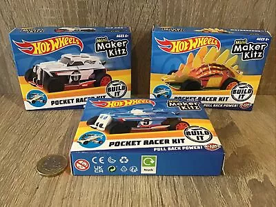 Buy Hot Wheels · 3 Mini Maker Kitz · Pocket Racer Kits · Pull Back Power · Brand New • 14.99£