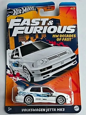 Buy Hot Wheels Volkswagen Jetta Mk3. Fast And Furious. HW Decades Of Fast. New. • 6£