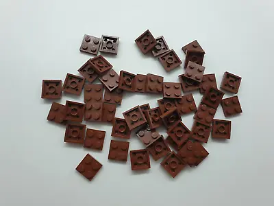 Buy LEGO 50x Plate - Building Plate 2x2 Red Brown 3022 Baseplate Plate • 2.58£