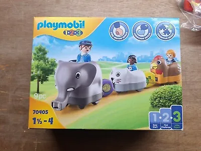 Buy Playmobil 123 70405 - Animal Train Figures & Playset - 9 Pieces • 14.50£