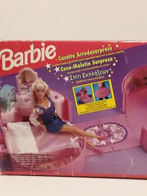 Buy Barbie Cottage Furnished Pull Pop Play House Travel Box 1995 13198 • 138.12£