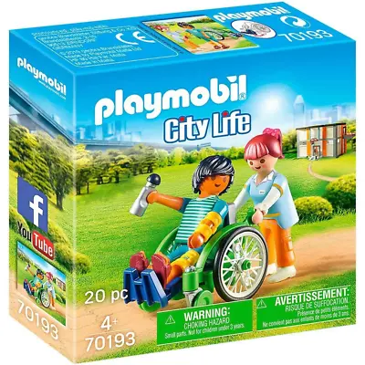 Buy Playmobil 70193 City Life Wheelchair Patient New Kids Childrens Toy • 11.99£