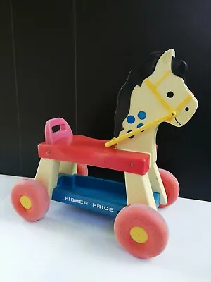 Buy Fisher Price Riding Ride On Horse Toy Vintage 70  Horse Pony Wheels  • 35.85£