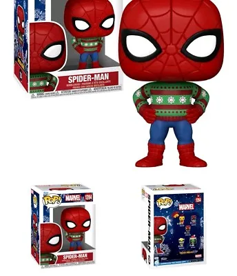 Buy Funko POP! Marvel Spider-Man (Holiday) Christmas #1284 Vinyl Figure New In!  • 9.95£