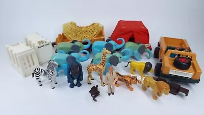Buy Fisher Price #304 Adventure People Wild Safari 1975 Animals Car Elephants Set • 77.19£