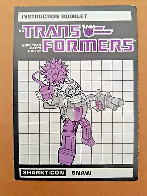 Buy Vintage G1 Hasbro Transformers Gnaw Original Instruction Booklet  • 10£