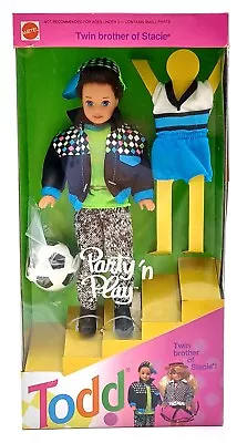 Buy 1992 Party 'n Play Todd - Littlest Brother Of Barbie Doll / Mattel 7903 / NrfB • 66.82£
