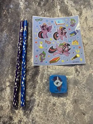 Buy 2 X My Little Pony Pencils,1 Rubber And Stickers • 3£