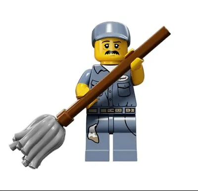 Buy Lego Series 15 Janitor Minifigure With Mop • 3.99£