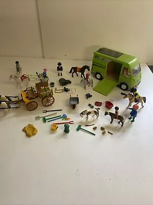 Buy Playmobil Horses And Horse And Cart Horse Box Stable Items • 19.99£