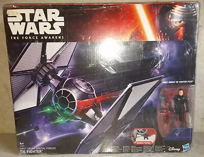Buy Hasbro Star Wars Force Awakens Ist Order Tie Fighter With Pilot MIB 2015 • 30£