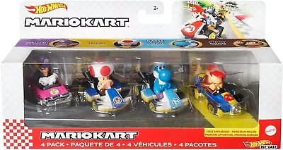 Buy Hot Wheels Mario Kart 4 Pack D Set [Limited Donkey Kong/Mach 8 Included] 986D-GW • 72.88£