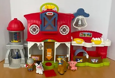 Buy Fisher Price Little People Caring For Animals Farm Playset Sounds & Figures Set • 14.99£