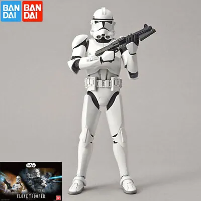 Buy In Stock Bandai Original Star Wars 1/12 Clone Trooper Assembly Plastic Model Kit • 43.18£