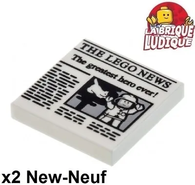 Buy LEGO 2x Tile Decorated 2x2 Newspaper THE LEGO NEWS Firefighter Hero Cat 3068bpb1105 • 1.28£