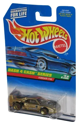 Buy Hot Wheels Dash 4 Cash 2/4 (1997) Gold Ferrari F40 Die-Cast Toy Car #722 • 28.91£