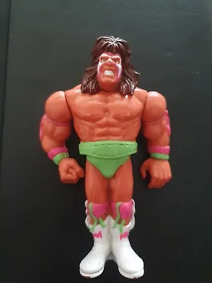 Buy WWF WWE Hasbro Wrestling The Ultimate Warrior Figure Vintage 1990 Working • 11.99£