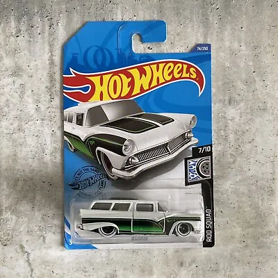 Buy Hot Wheels 8 Crate '55 Ford Ranch, Rod Squad, White Long Card • 6.50£