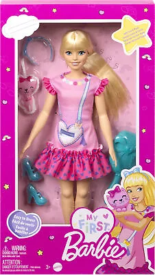 Buy My First Barbie Doll Blonde Posable Doll & Accessories • 27.99£