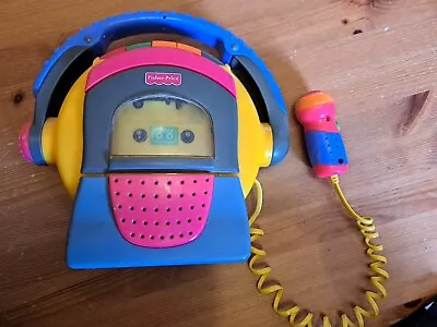 Buy Vintage Fisher Price 1999 Tuff Stuff Cassette Tape Player & Microphone • 22.99£