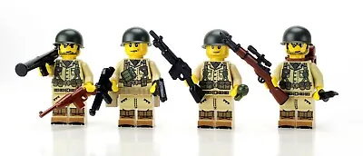 Buy US WWII Squad Army Minifigure Soldiers Made With Real LEGO® Minifigures • 42.46£