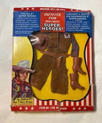 Buy Vintage MEGO ACTION JACKSON WESTERN OUTFIT Action Figure MIB 1974 • 56.82£