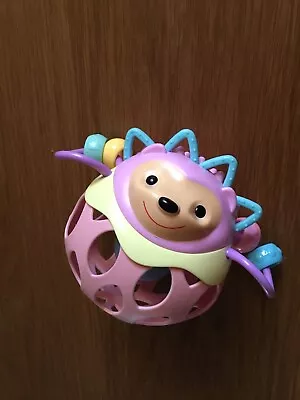 Buy Pink Hedgehog Rattle Ball Wobble Toy Animal Children’s Babies Nursery • 6£