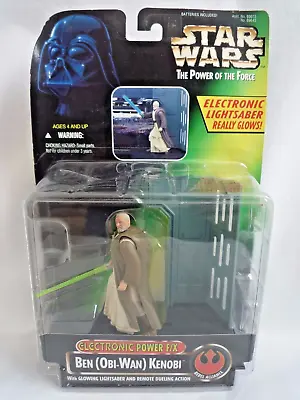 Buy Star Wars The Power Of The Force Ben Obi Wan Kenobi Power Fx Glowing Light Saber • 14.99£