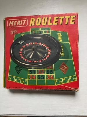 Buy Roulette Fun Family Classic Merit Board Game 1966 COMPLETE VINTAGE RARE • 1.99£