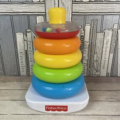 Buy Vtg Fisher Price Rock A Stack Stacking Rings Rattle Top • 9.95£