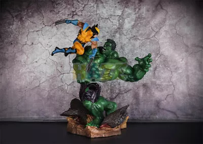 Buy The Avengers Hulk Vs Wolverine Action Figure Statue 31cm Collection Toy Hot • 168.89£