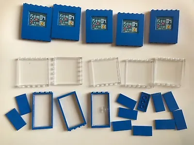 Buy 32 Lego Parts Doors Windows Translucent Glass Blue Parts - From 76082 10724 NEW • 15.99£